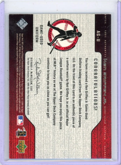 Ken Griffey Jr. 2001 Upper Deck MVP Game Used Relic