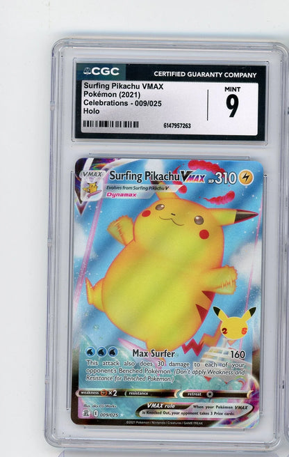 Surfing Pikachu VMAX 2021 Pokemon Celebrations #009/025 CGC 9