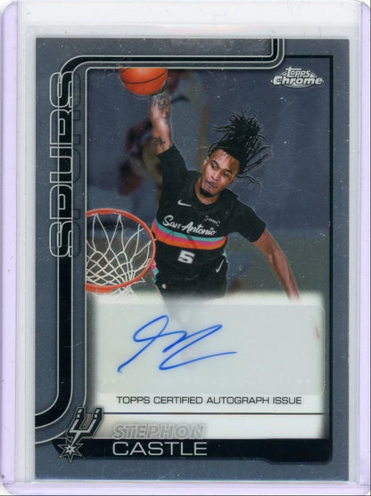 Stephon Castle 2025-26 Topps Chrome Autograph