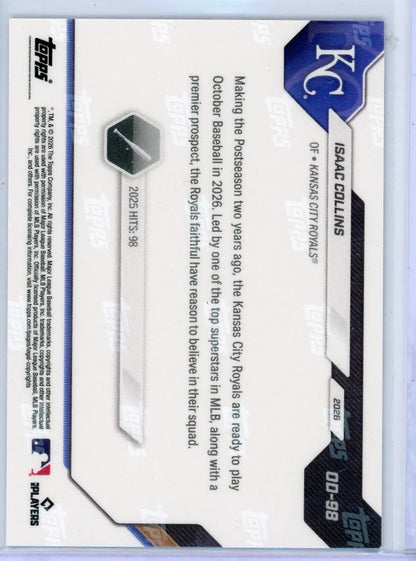 Isaac Collins 2026 Topps Now Opening Day Green Foil #'d 66/99
