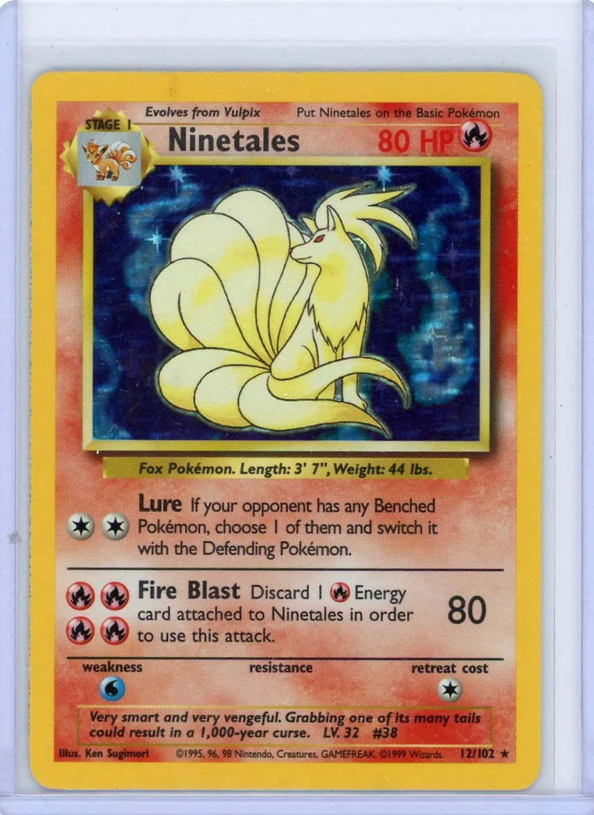 Ninetales 1999 Pokemon Base Set holo #12/102