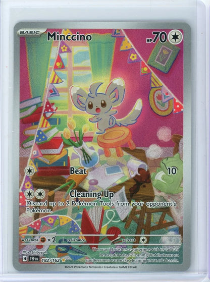 Minccino Pokémon Temporal Forces Illustration Rare #182/162