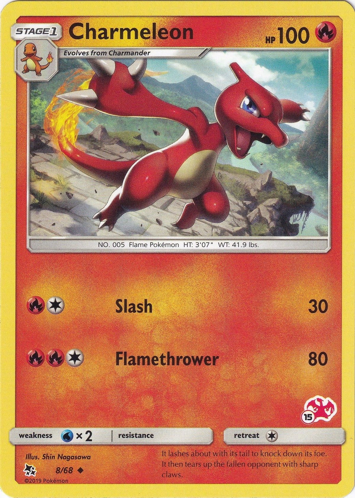 Charmeleon - 8/68 (#15 Charizard Stamped) (008/068) (Battle Academy) (BTA)