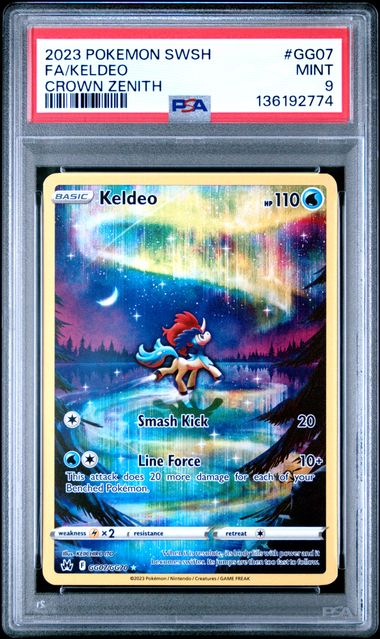 Keldeo Pokémon Crown Zenith Ultra Rare #GG07/GG70 PSA 9