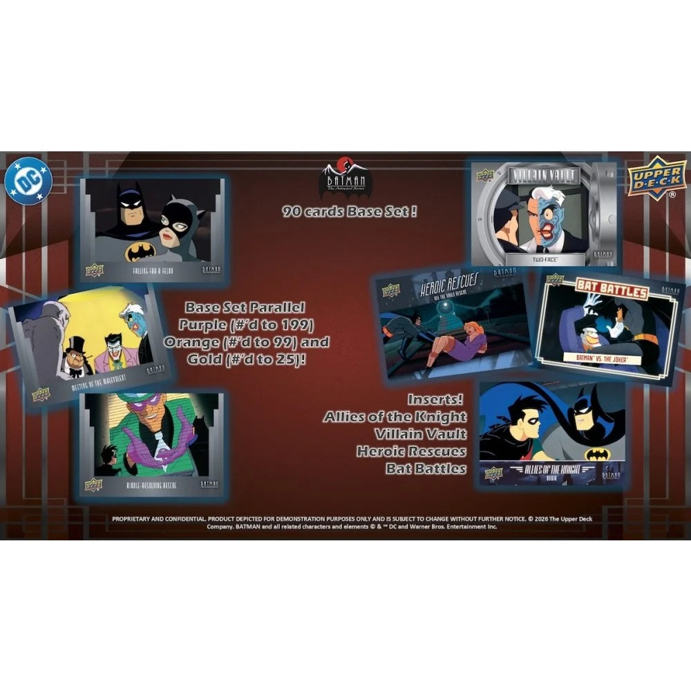 2026 Upper Deck Batman The Animated Series Hobby 12 Box Case [Contact us to order]
