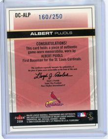 Albert Pujols 2004 Fleer Flair Diamond Cuts Game-Used Relic #'d 160/250