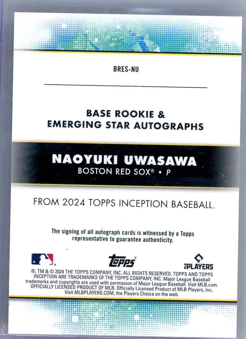 Naoyuki Uwasawa 2024 Topps Inception Rookie Autograph #'d 60/99