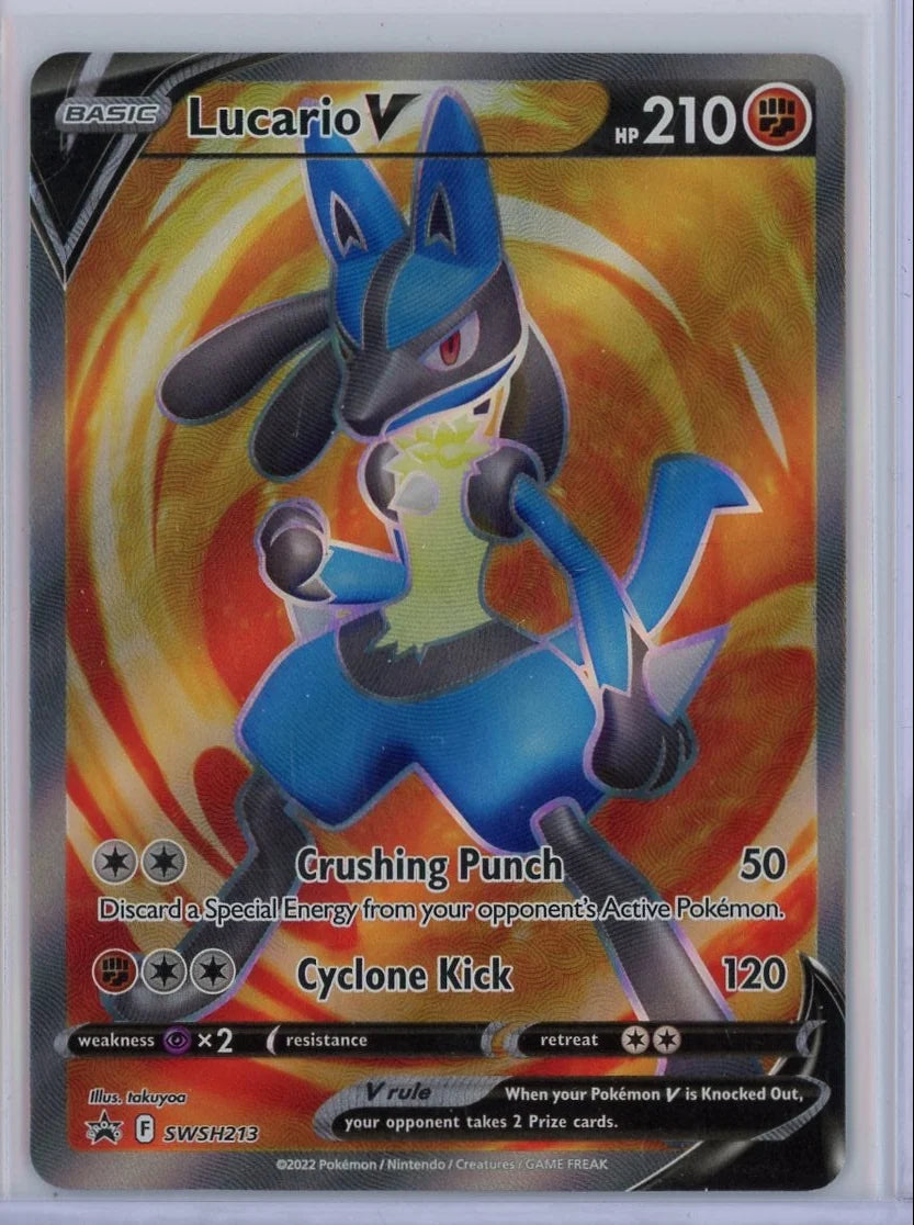 Lucario V 2022 Pokémon Black Star Promo #SWSH213