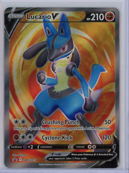 Lucario V 2022 Pokémon Black Star Promo #SWSH213