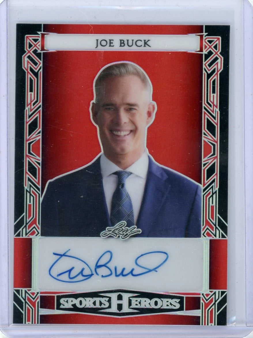 Joe Buck 2024 Leaf Sports Heroes autograph #'d 18/25