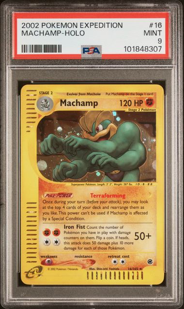 Machamp Pokémon Expedition Holo #16/165 PSA 9