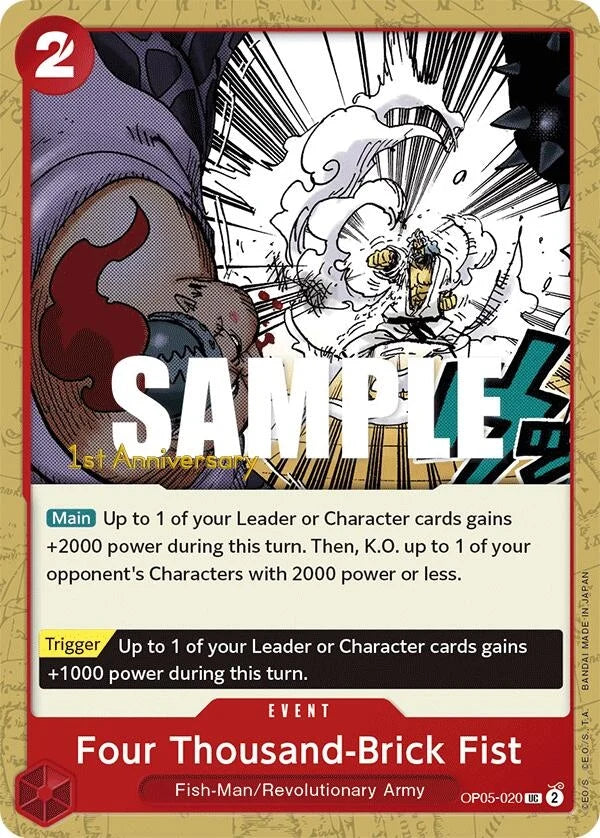 Four Thousand-Brick Fist (OP05-020) (Awakening of the New Era: 1st Anniversary Tournament Cards) (OP05 ANN)