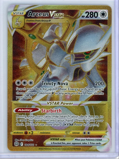 Arceus Vstar Pokémon Brilliant Stars Gold Secret Rare #184/172