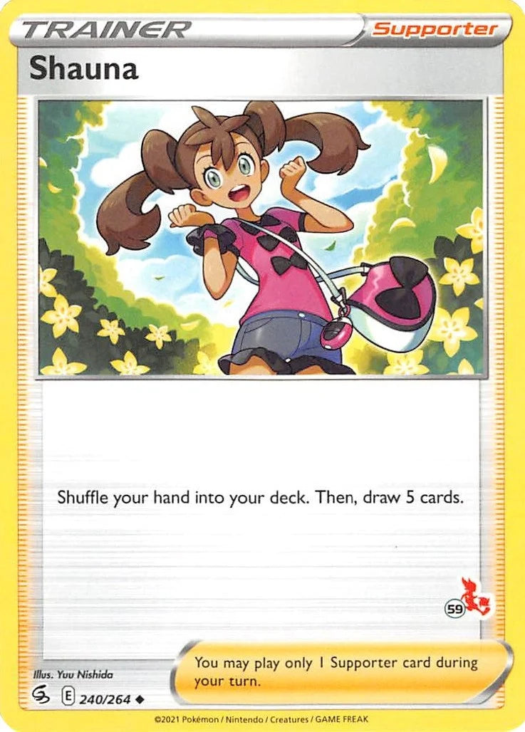 Shauna - 240/264 (#59 Cinderace Stamped) (240/264) (Battle Academy 2022) (BA22)