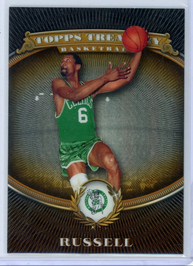 Bill Russell 2008 Topps Treasury refractor #'d 373/999