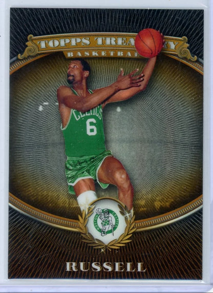 Bill Russell 2008 Topps Treasury refractor #'d 373/999