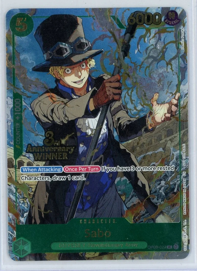 Sabo One Piece 3rd Anniversary Winner #OP09-027