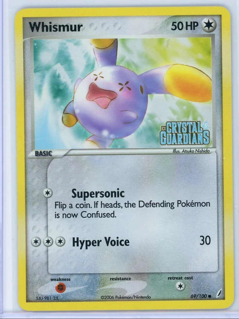Whismur Pokémon EX Crystal Guardians Reverse Holo #69/100