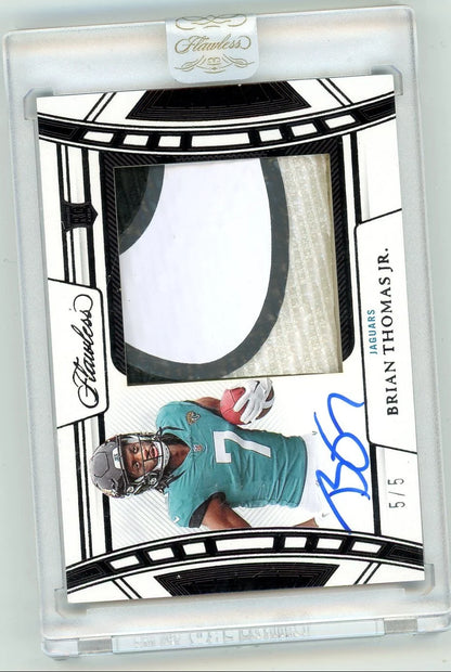Brian Thomas Jr. 2024 Panini Flawless Rookie Cleat Auto #'d 5/5