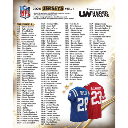2026 Fanatics Under Wraps NFL Jersey