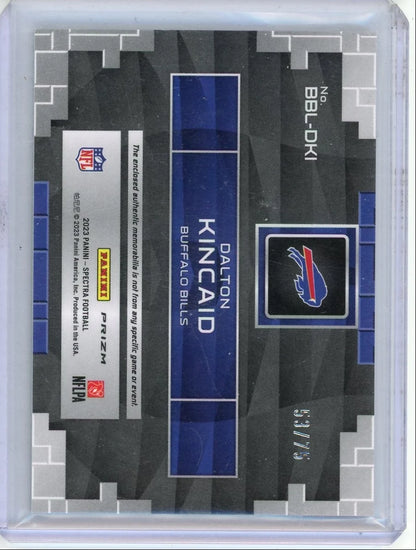 Dalton Kincaid 2023 Panini Spectra Building Blocks Triple Relic RC #'d 53/75