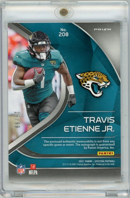 Travis Etienne Jr. 2021 Panini Spectra RPA #'d 19/99