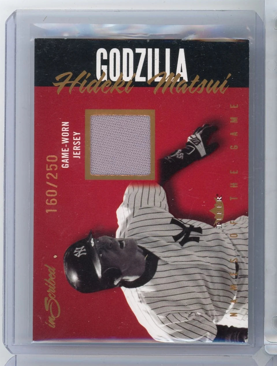 Hideki Matsui 2004 Fleer Inscribed Names of the Game game-used jersey relic #'d 160/250