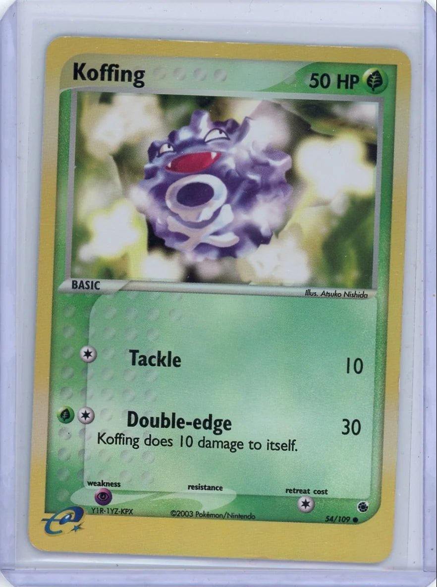 Koffing 2003 Pokemon Ruby & Sapphire reverse holo #54/109