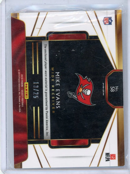 Mike Evans 2018 Panini Select Tie-Dye Patch #'d 13/25 (Number Match)