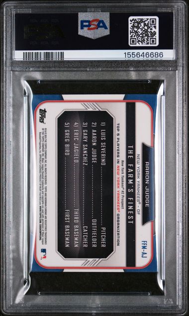 Aaron Judge 2015 Bowman Chrome The Farm's Finest Minis PSA 8