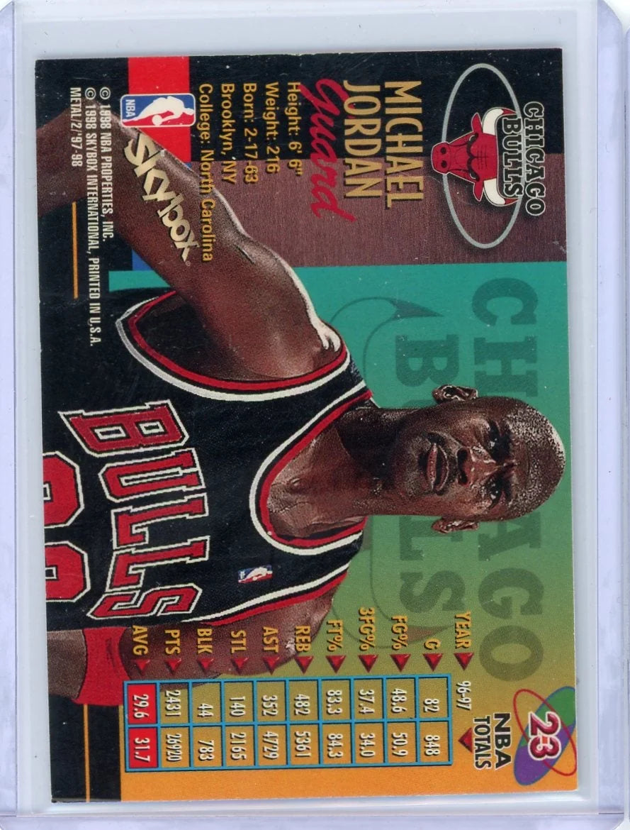 Michael Jordan 1997-98 Fleer Metal Universe Preview (corner issue)