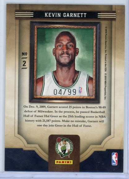Kevin Garnett 2009-10 Panini Court Kings #'d 04/99