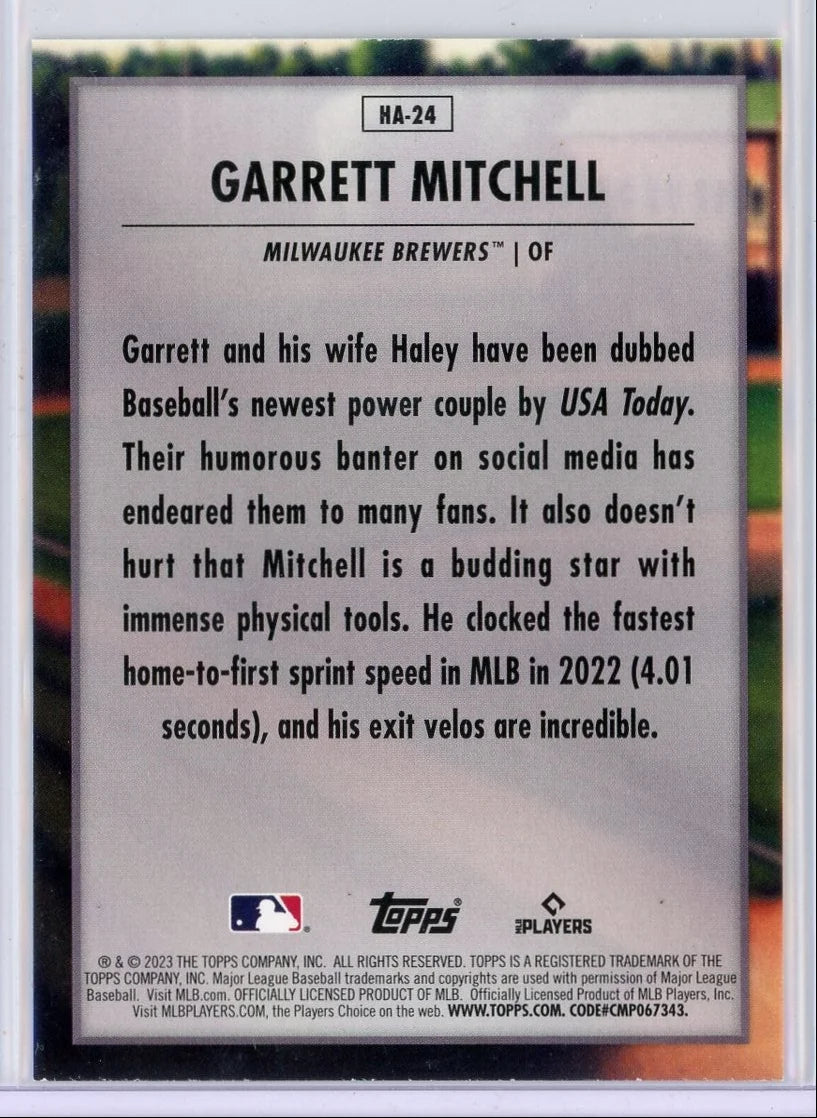 Garrett Mitchell 2023 Topps Update Series Home Field Advantage SSP RC