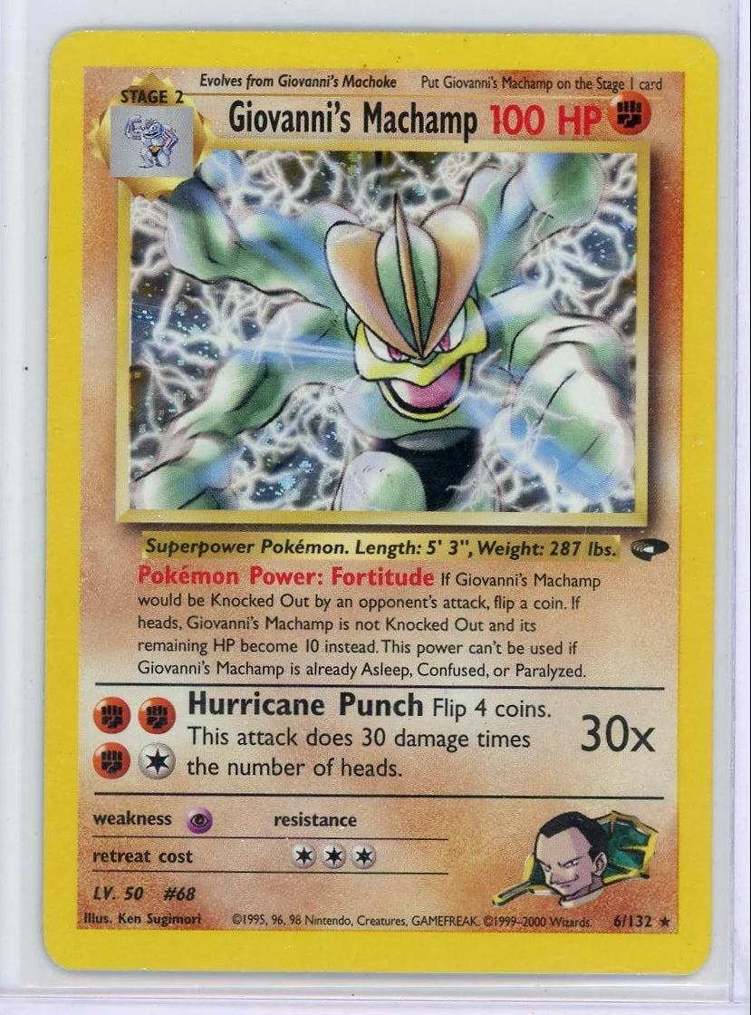Giovanni's Machamp Pokémon Gym Challenge Holo #6/132 (HP)