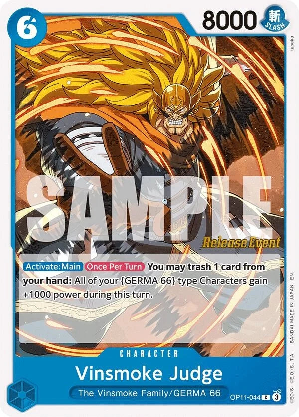 Vinsmoke Judge (OP11-044) (A Fist of Divine Speed Release Event Cards) (OP11 RE)