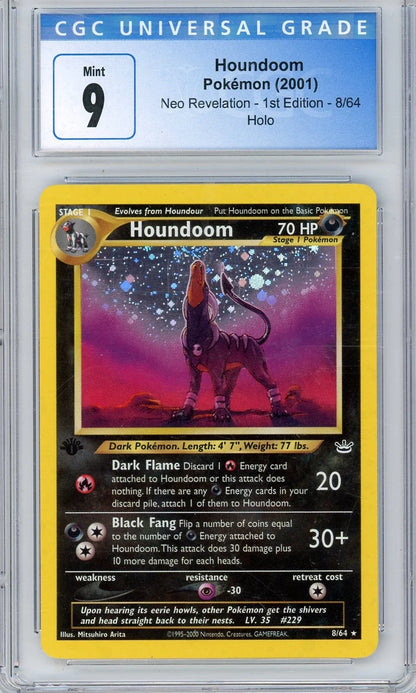Houndoom 2001 Pokemon Neo Revelation 1st Edition holo #8/64 CGC 9