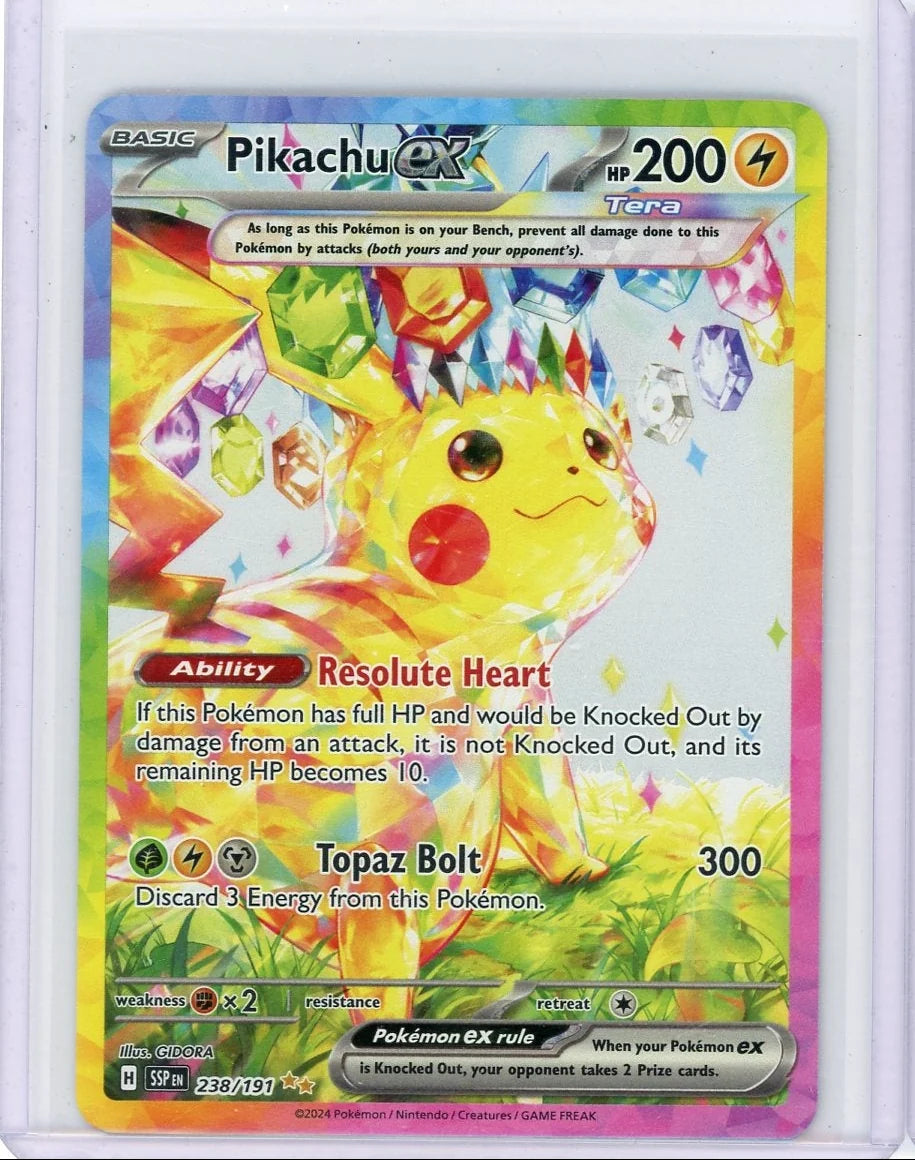 Pikachu EX Pokémon Suring Sparks Special Illustration rare #238/191