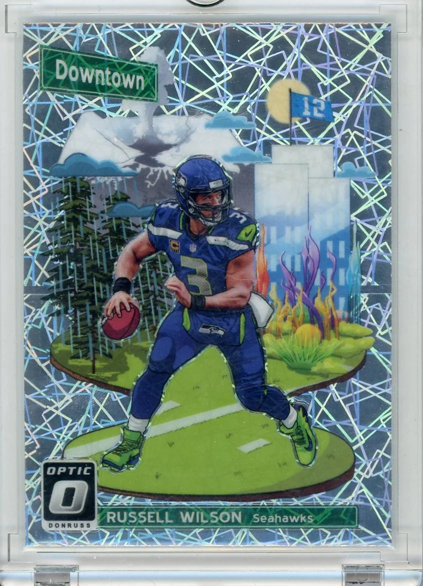 Russell Wilson 2018 Donruss Optic Downtown SSP