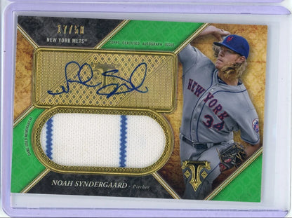 Noah Syndergaard 2017 Topps Triple Threads Patch Autograph Green #'d 17/50
