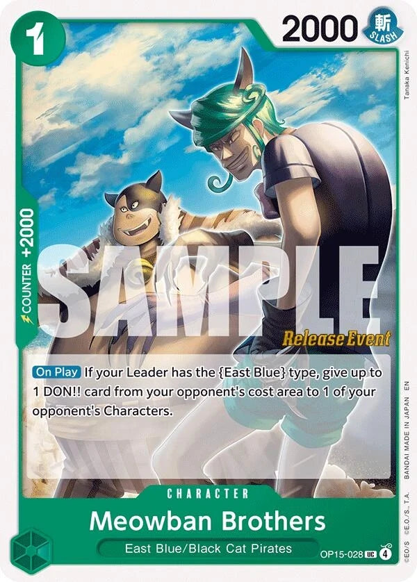 Meowban Brothers (OP15-028) (Adventure on Kami's Island Release Event Cards) (OP15 RE)
