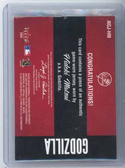 Hideki Matsui 2004 Fleer Inscribed Names of the Game game-used jersey relic #'d 160/250