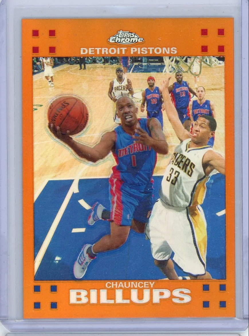 Chauncey Billups 2007 Topps Chrome orange ref. #'d 134/199
