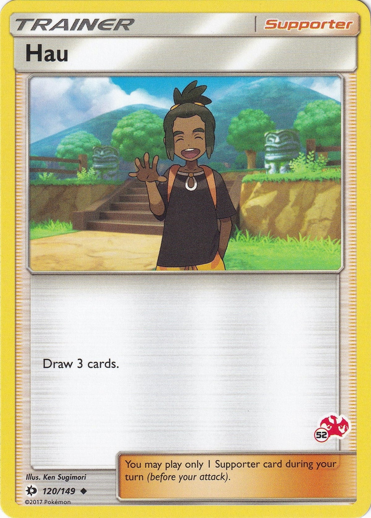 Hau - 120/149 (#52 Charizard Stamped) (120/149) (Battle Academy) (BTA)