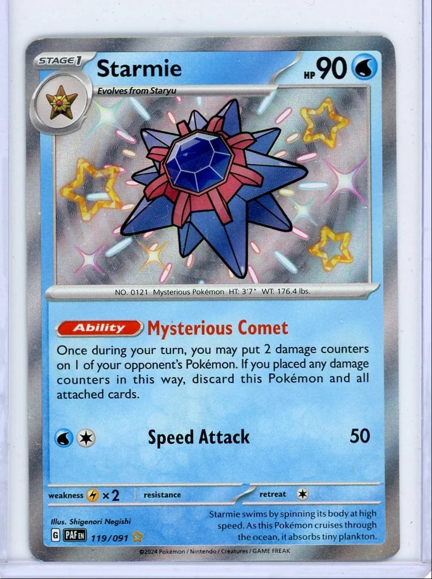 Starmie 2024 Pokemon Paldean Fates Baby Shiny #119/091