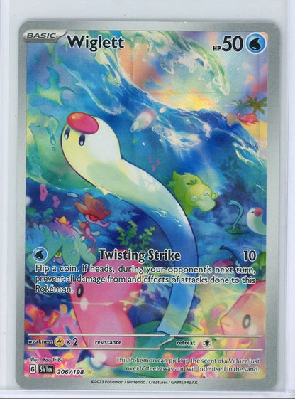 Wiglett Pokémon Scarlet & Violet Illustration Rare #206/198