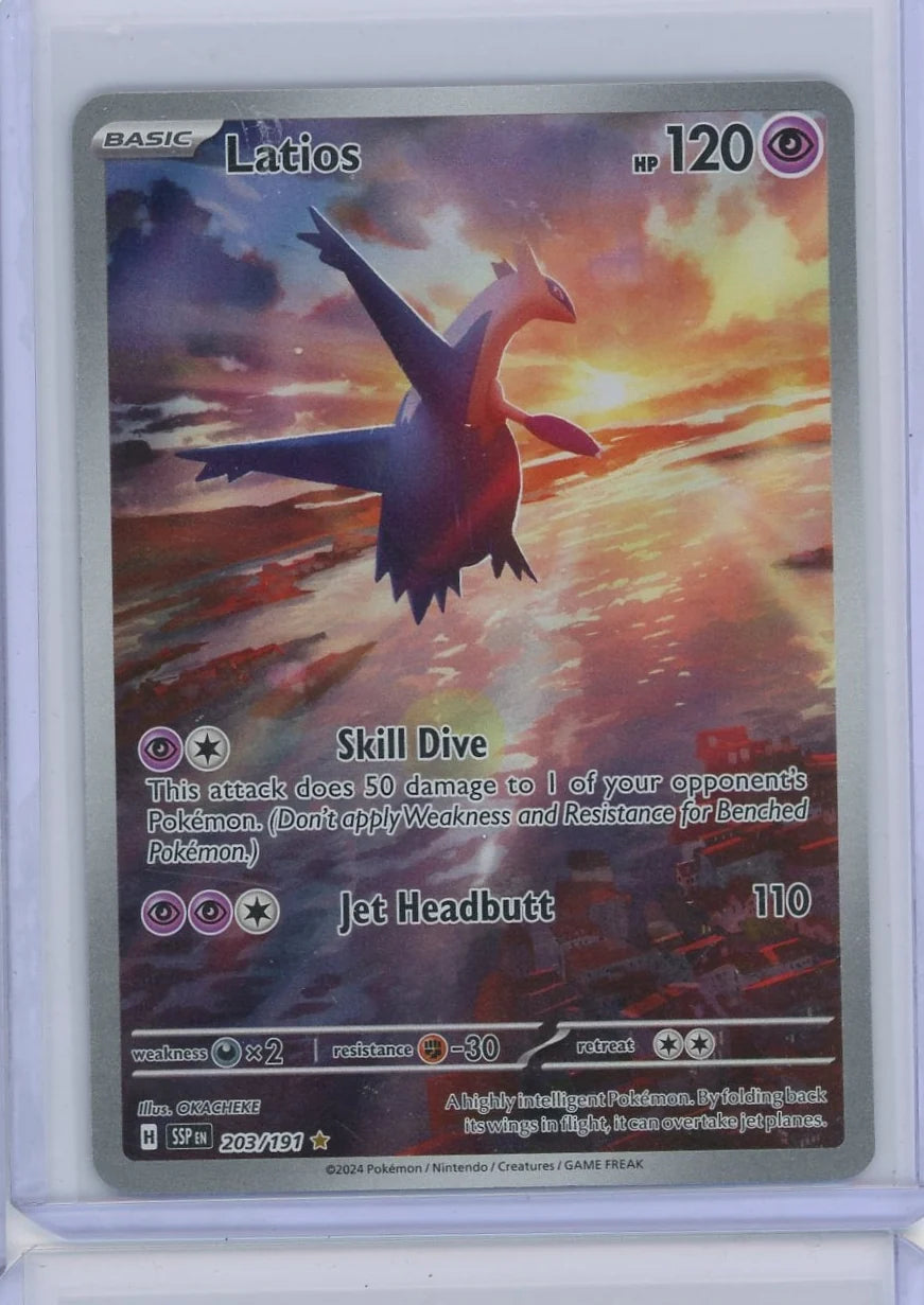 Latios Pokémon Surging Sparks Illustration Rare #203/191