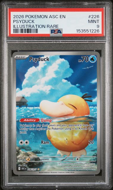 Psyduck Pokémon Ascended Heroes Illustration Rare #226/217 PSA 9