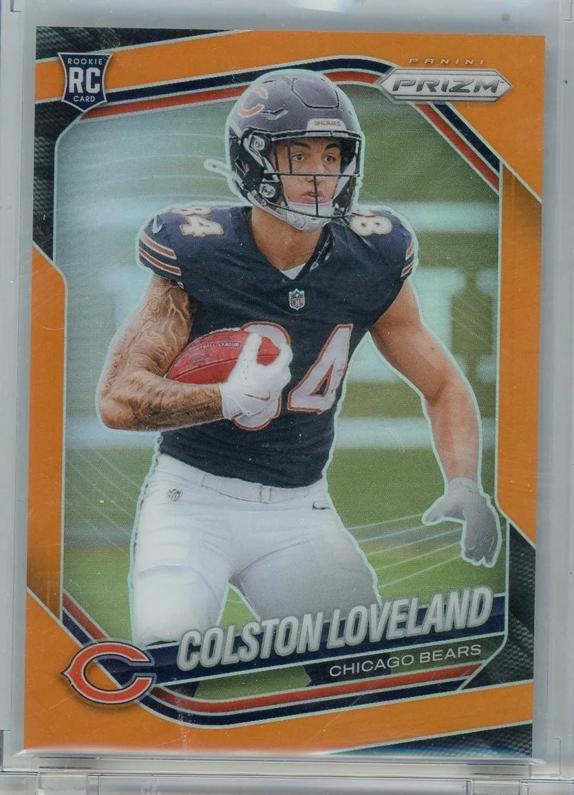 Colston Loveland 2025 Panini Prizm Orange Rookie #'d 099/249