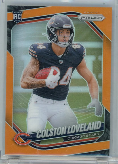 Colston Loveland 2025 Panini Prizm Orange Rookie #'d 099/249