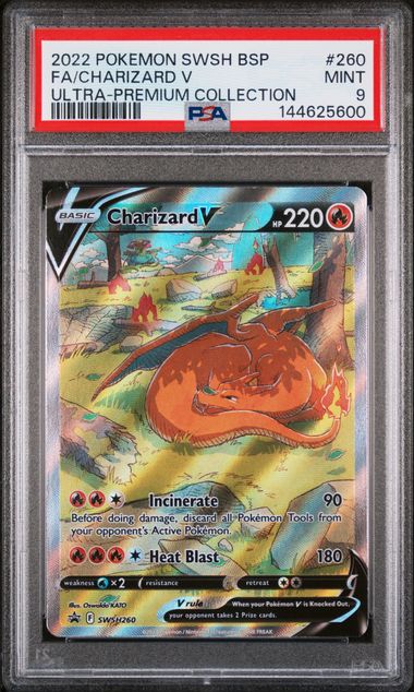Charizard V 2022 Pokemon SWSH UPC Promo #260 PSA 9